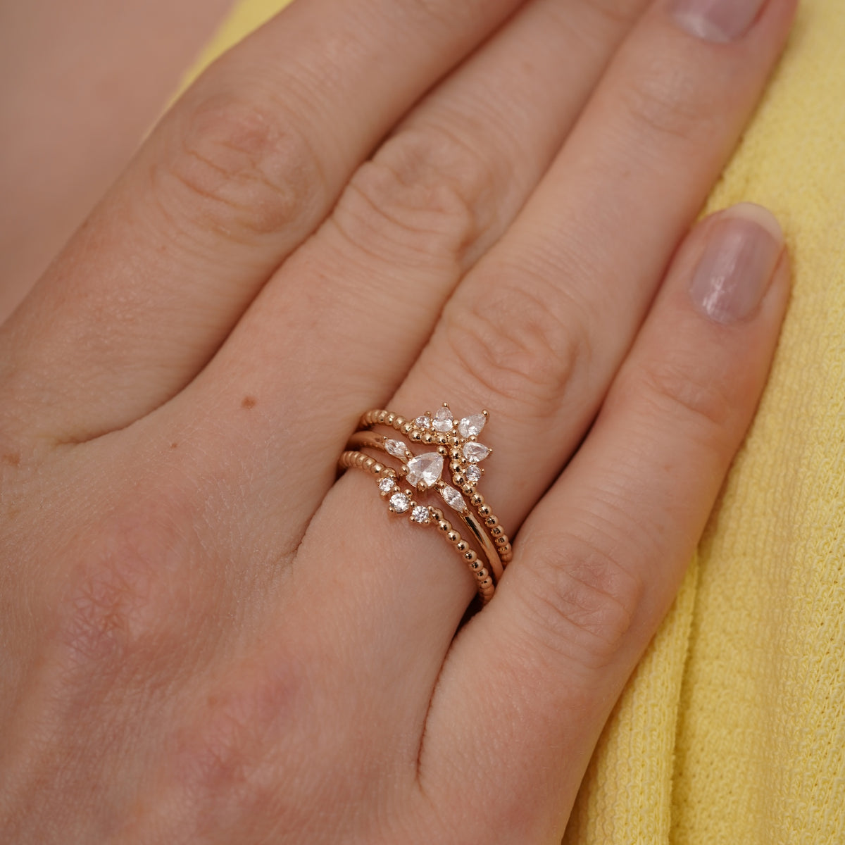 burren jewellery 18k gold plated thin band stacking ring 