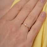 burren jewellery 18k gold plated thin band stacking ring 