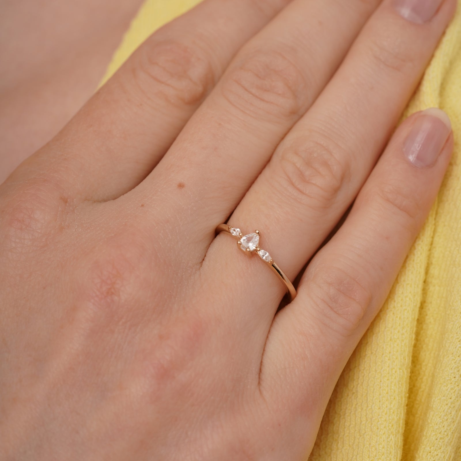 burren jewellery 18k gold plated thin band stacking ring 