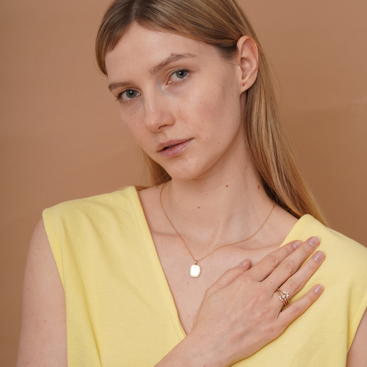 burren jewellery 18k gold plated thin band stacking ring 