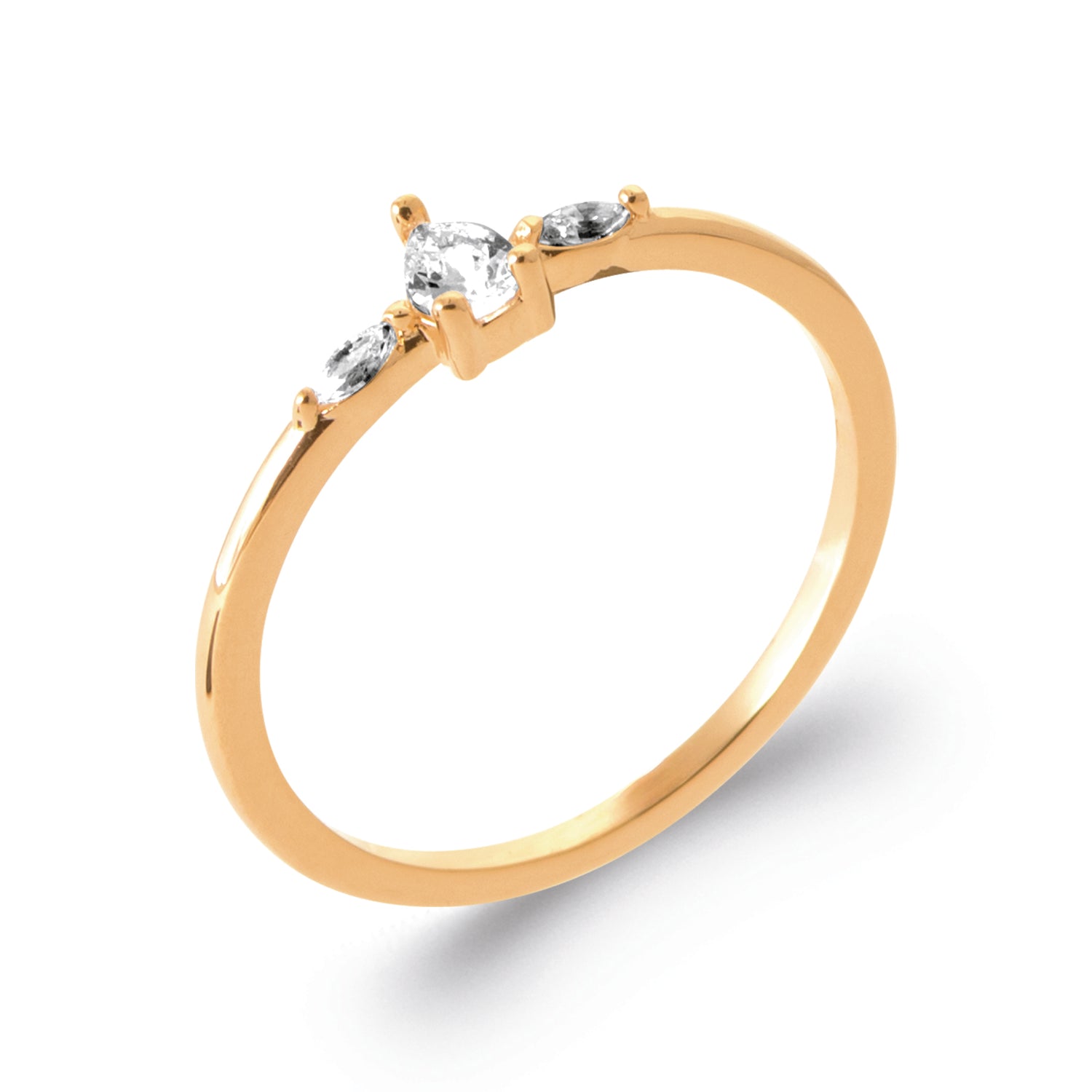 burren jewellery 18k gold plated thin band stacking ring 