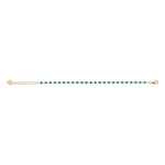 burren jewellery 18k gold plated green amethyst and cz stone tennis bracelet  