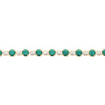 burren jewellery 18k gold plated green amethyst and cz stone tennis bracelet  