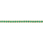 burren jewellery 18k gold plated green amethyst  tennis bracelet  