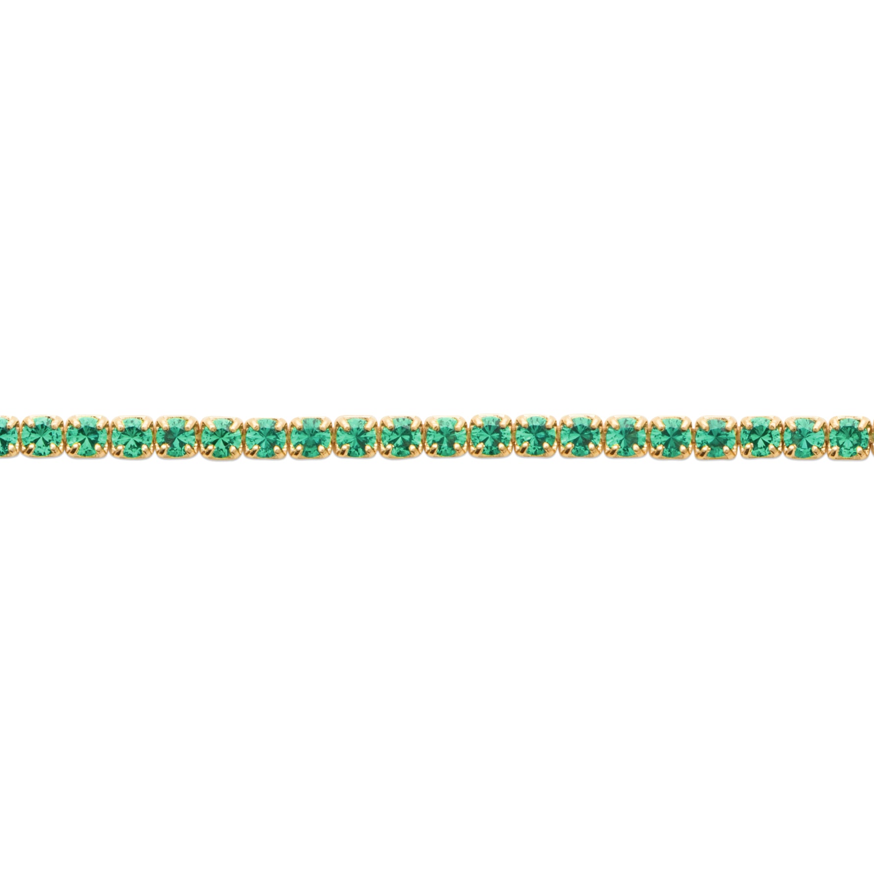 burren jewellery 18k gold plated green amethyst  tennis bracelet  