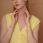 burren jewellery 18k gold plated green amethyst  tennis bracelet  
