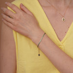 burren jewellery 18k gold plated green amethyst  tennis bracelet  