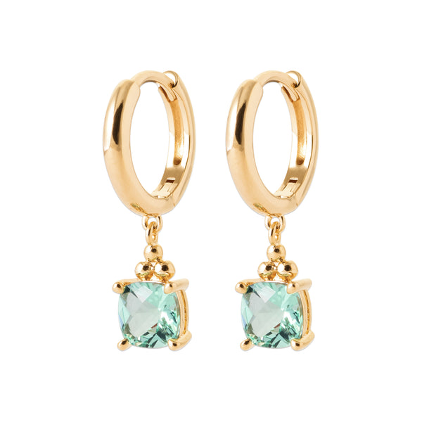 Burren Jewellery 18k gold plated emotions high earrings angle