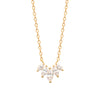 Burren Jewellery 18k gold plated five points to love clear necklace