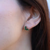 Burren Jewellery 18k gold plated five points to love green earrings model 