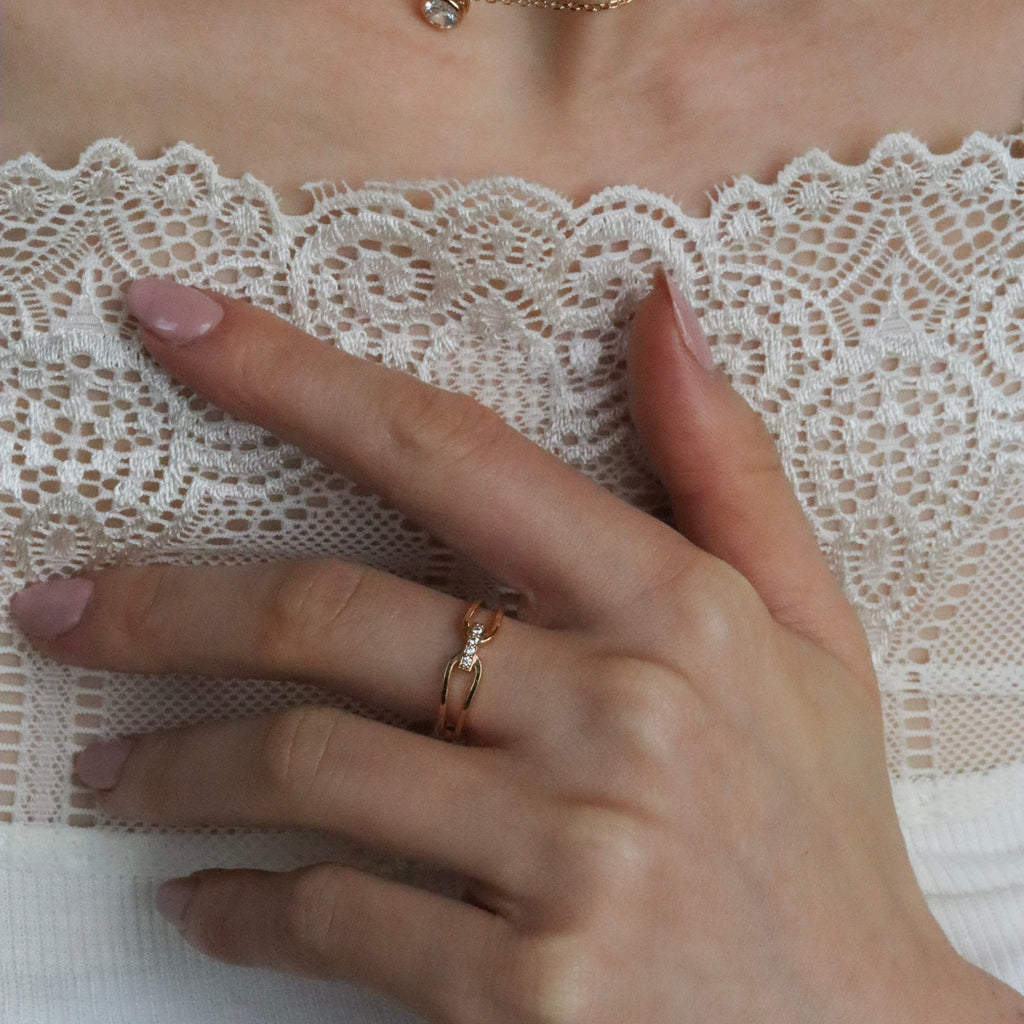 Burren Jewellery 18k gold plated on my own classical minimalist ring 