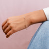 Burren Jewellery 18k gold plated our first touch bracelet on model 