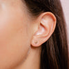 Burren Jewellery 18k gold plated our first touch earrings on model 