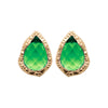 Burren Jewellery 18k gold plated place to call home green earrings