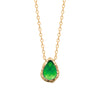 Burren Jewellery 18k gold plate place to call home green necklace