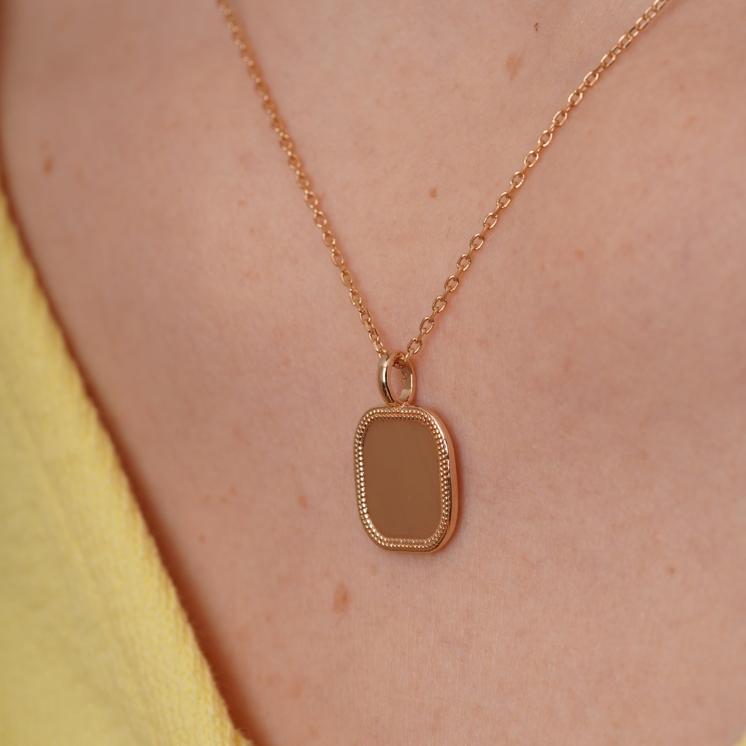 burren jewellery rectangular disk pendant 
