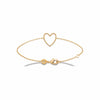 Burren Jewellery 18k gold plated ropped into love bracelet circle