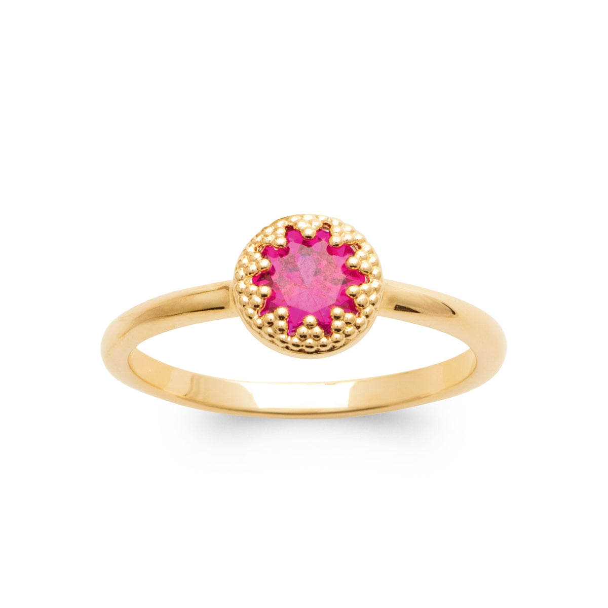 burren jewellery 18k gold plated ruby red ring