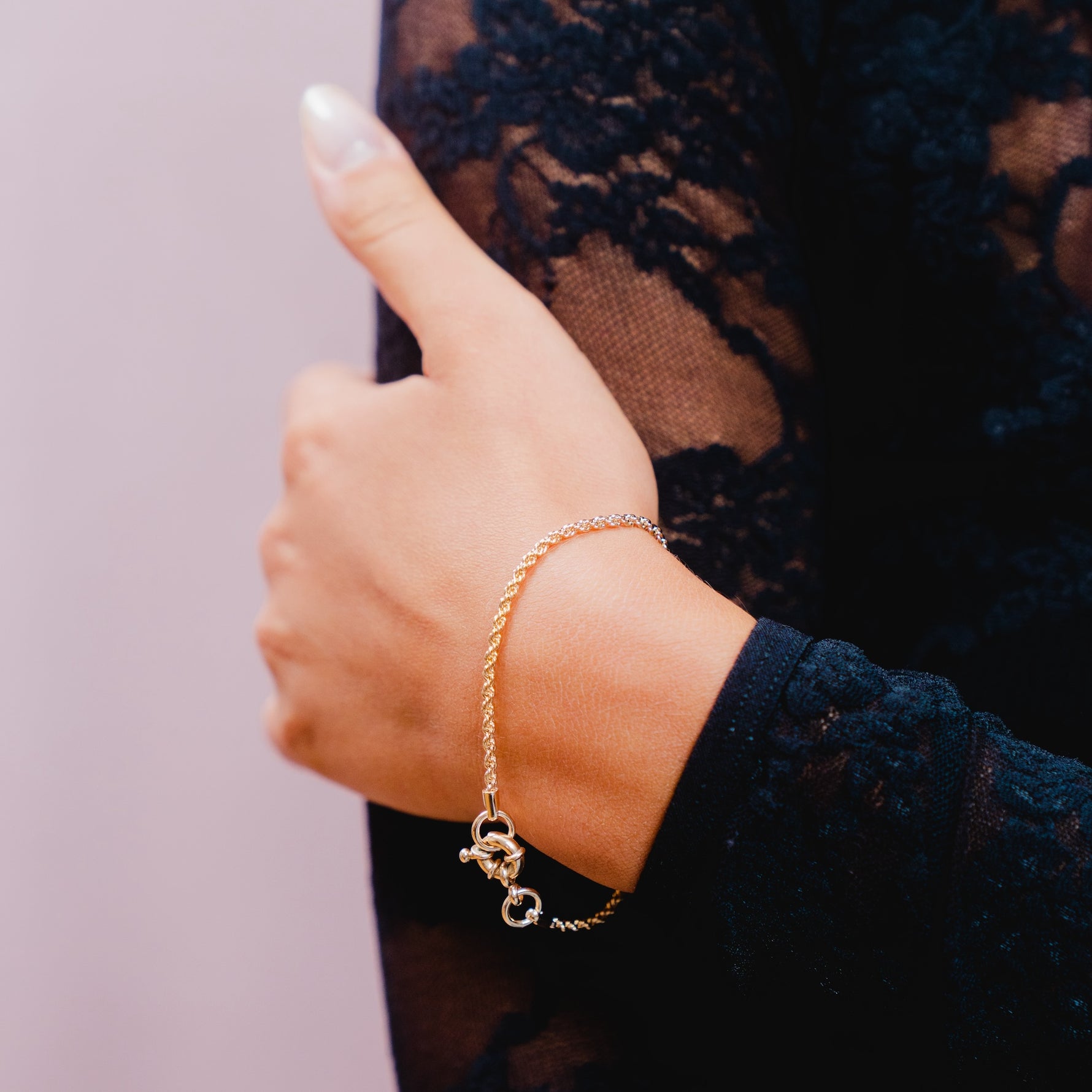 Burren Jewellery 18k gold plated seven wonders chain bracelet model