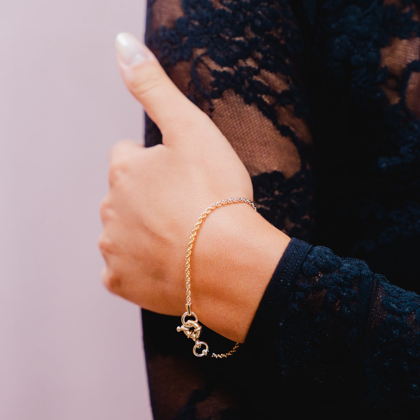 Burren Jewellery 18k gold plated seven wonders chain bracelet full