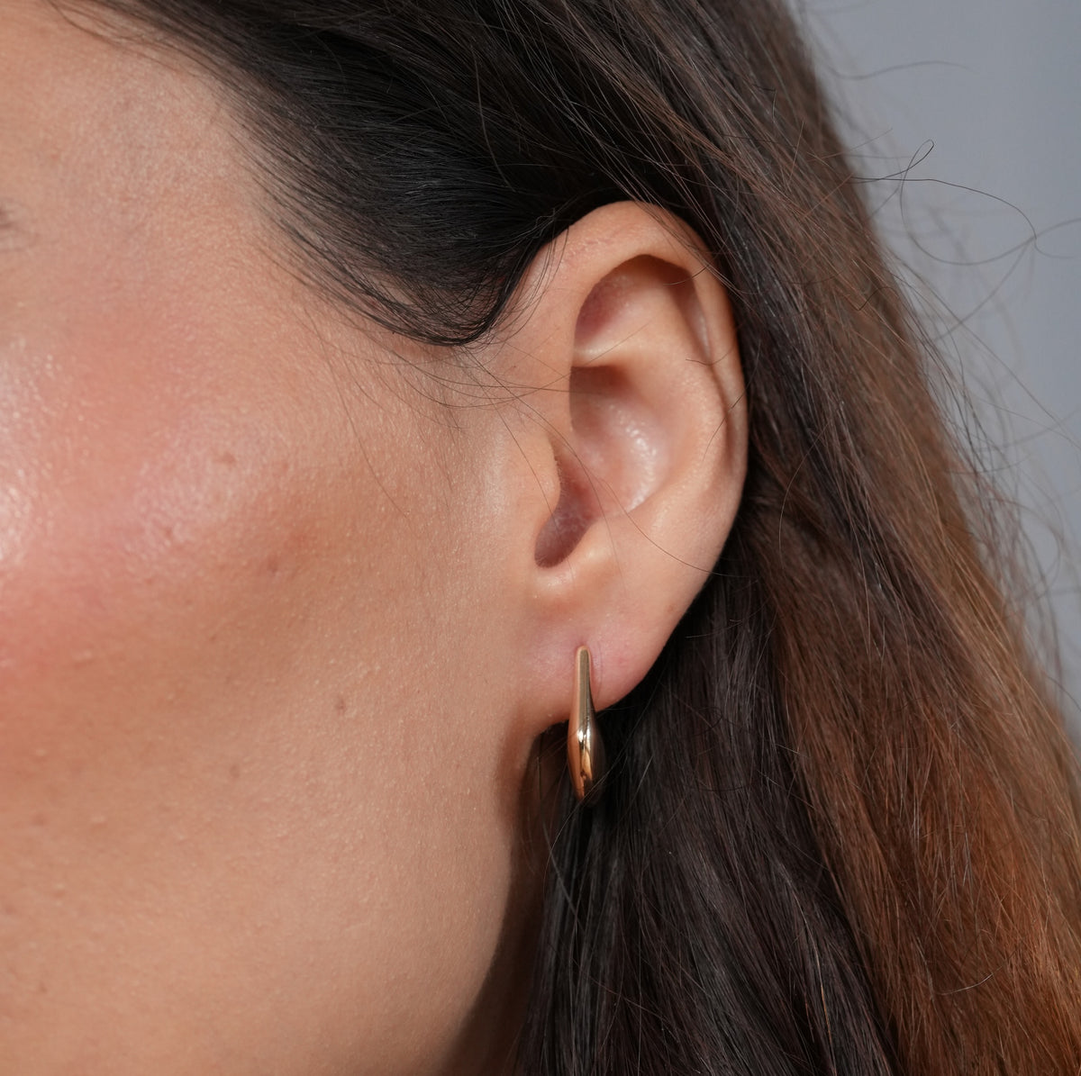 Burren Jewellery 18k gold plated silhouette hooped earrings
