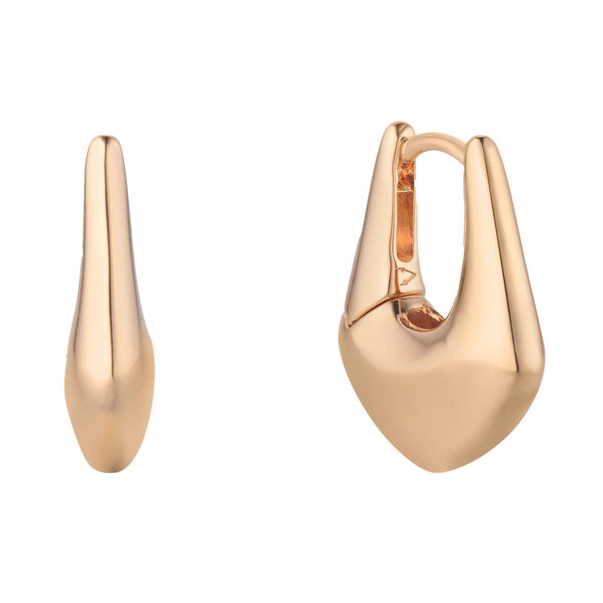 Burren Jewellery 18k gold plated silhouette hoop earrings