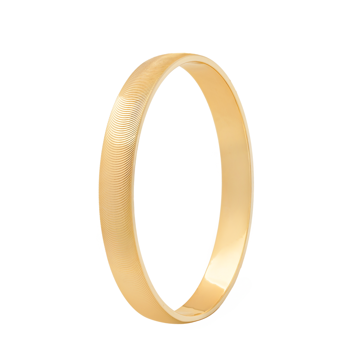 burren jewellery 18k gold plated slim cats eye effect bangle