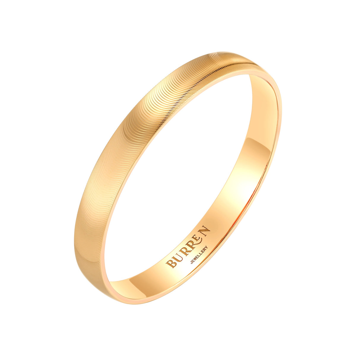 burren jewellery 18k gold plated slim cats eye effect bangle