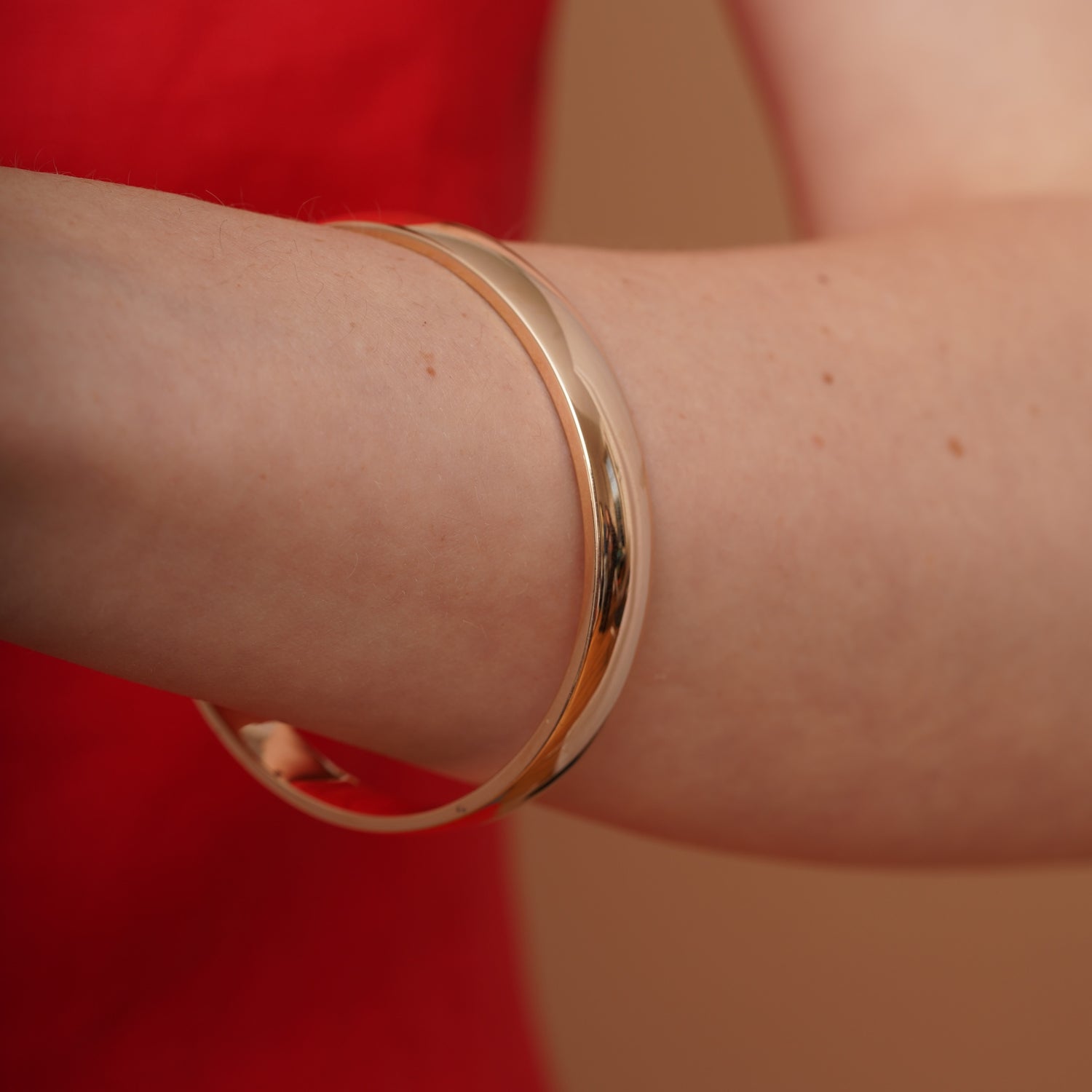 burren jewellery 18k gold plated statement bangle  