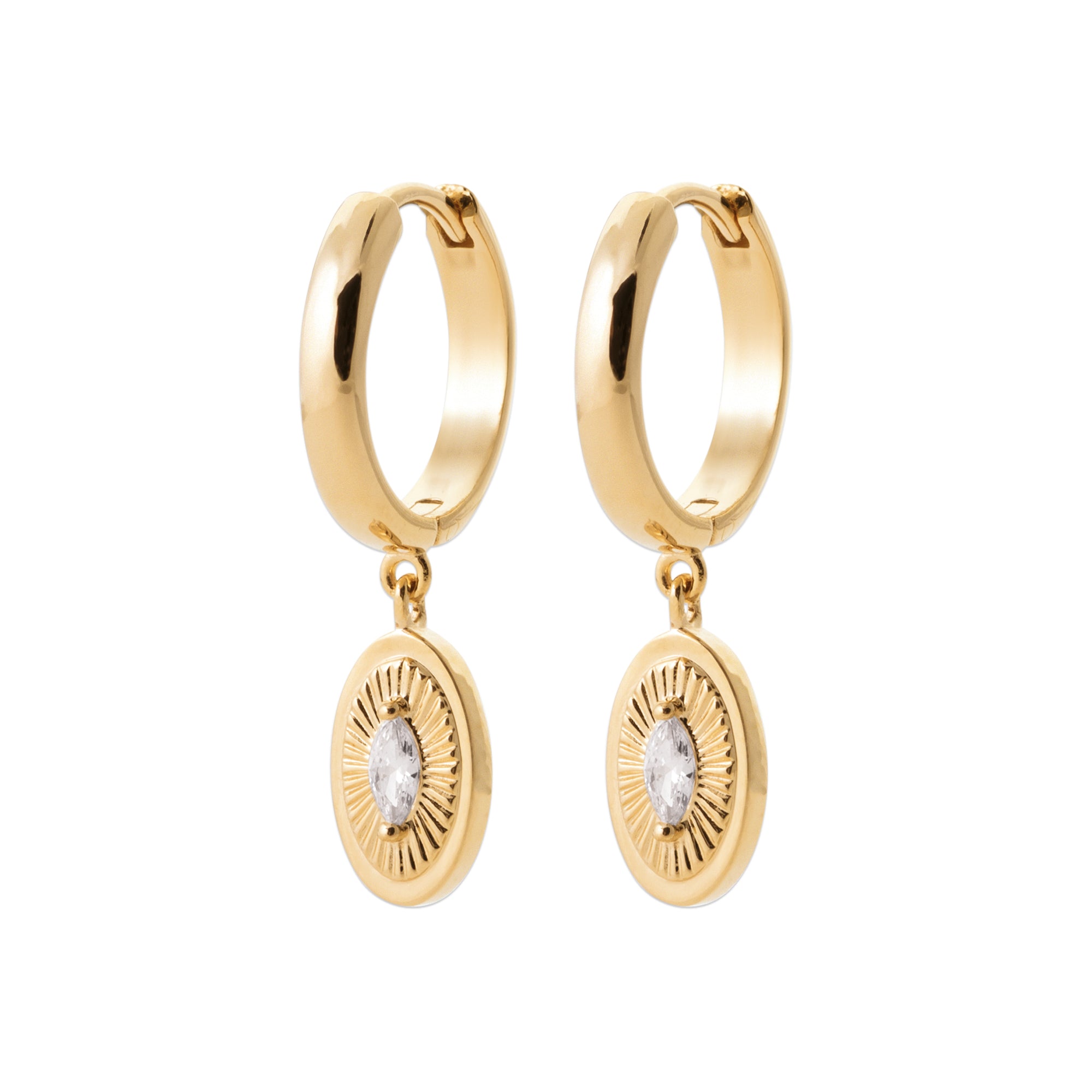 Burren Jewellery 18k gold plated sweet dreams earrings full