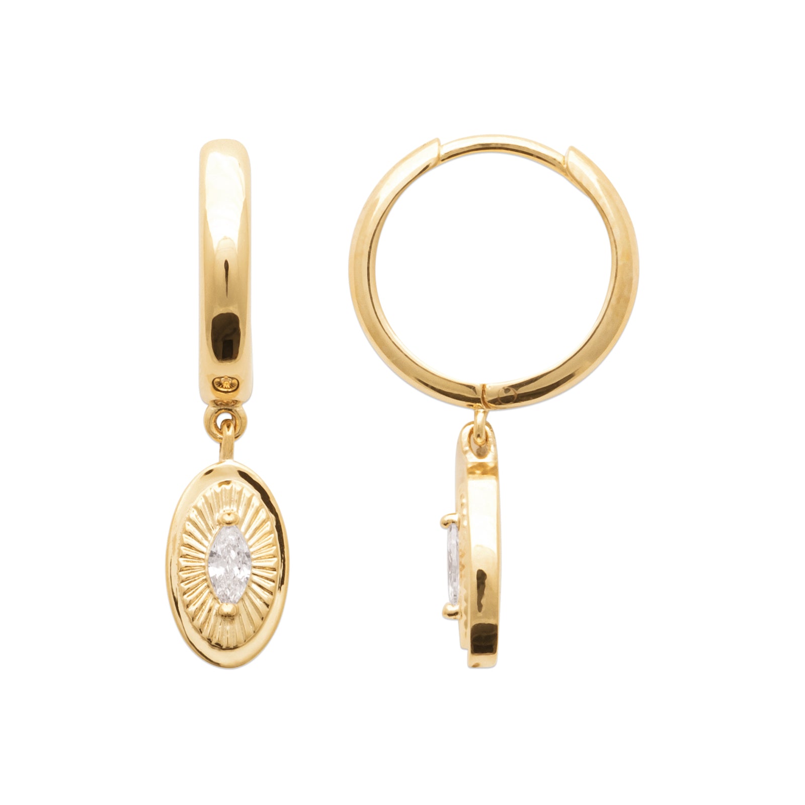 Burren Jewellery 18k gold plated sweet dreams earrings full