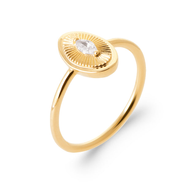 Burren Jewellery 18k gold plated sweet dreams ring full