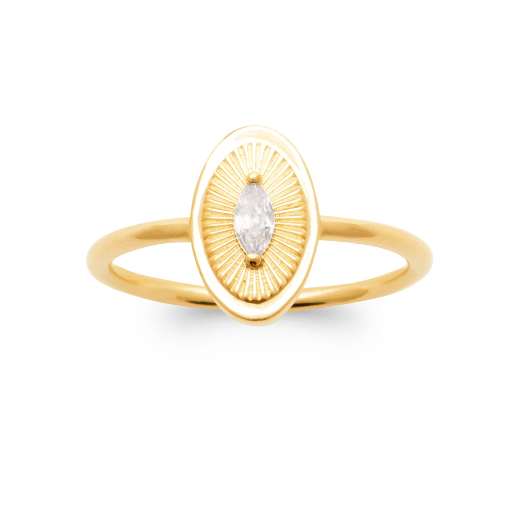 Burren Jewellery 18k gold plated sweet dreams ring