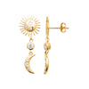 Burren Jewellery 18k gold plated universal beauty earrings side