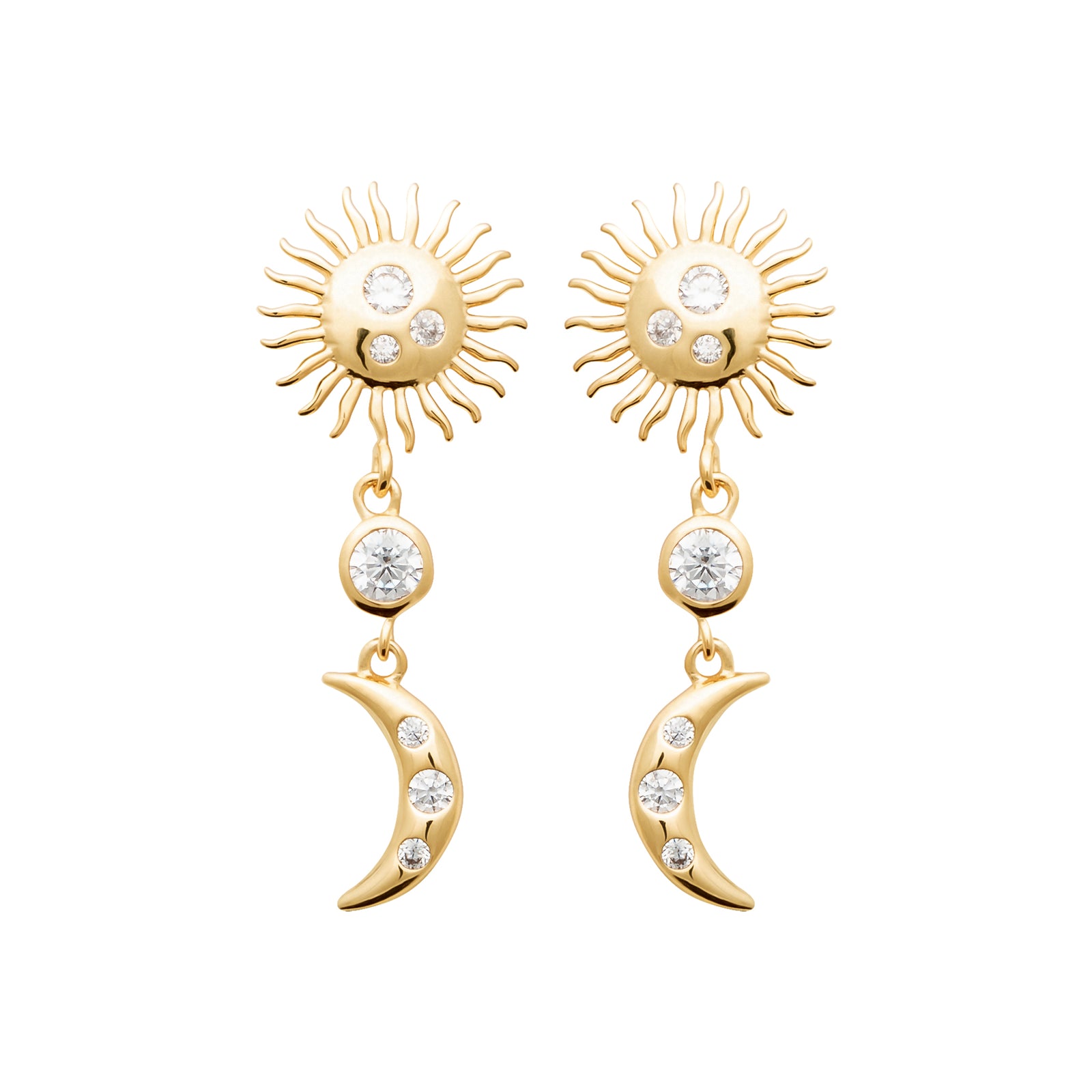 Burren Jewellery 18k gold plated universal beauty earrings