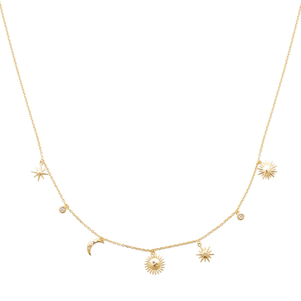 Burren Jewellery 18k gold plated universal beauty necklace