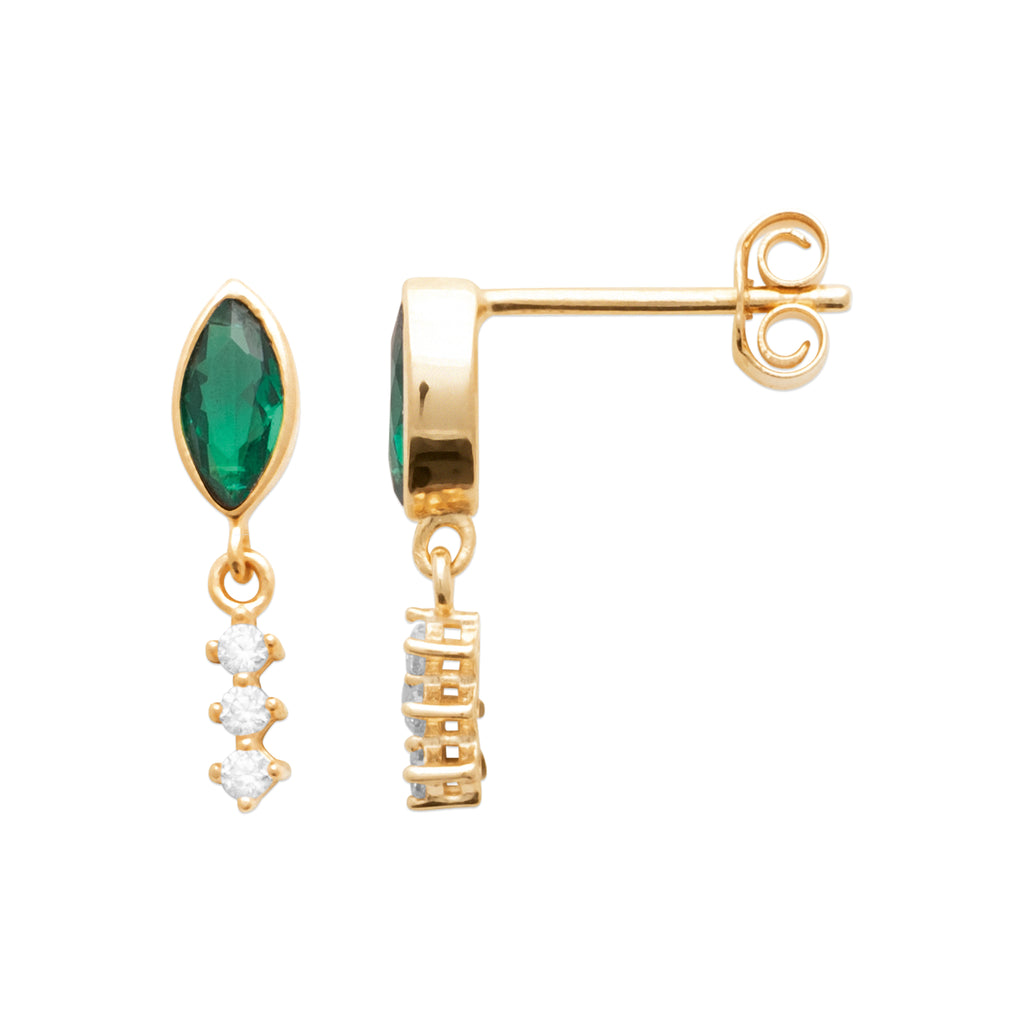 Burren Jewellery 18k gold plated until next time earrings angle