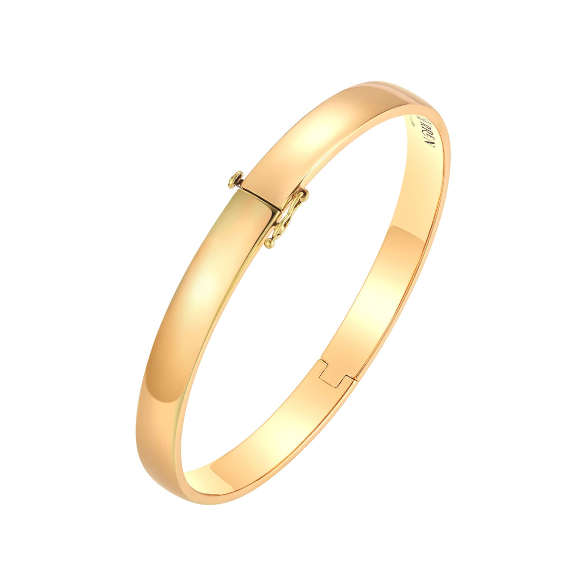 burren jewellery 18k gold plated vintage classic clasp bangle