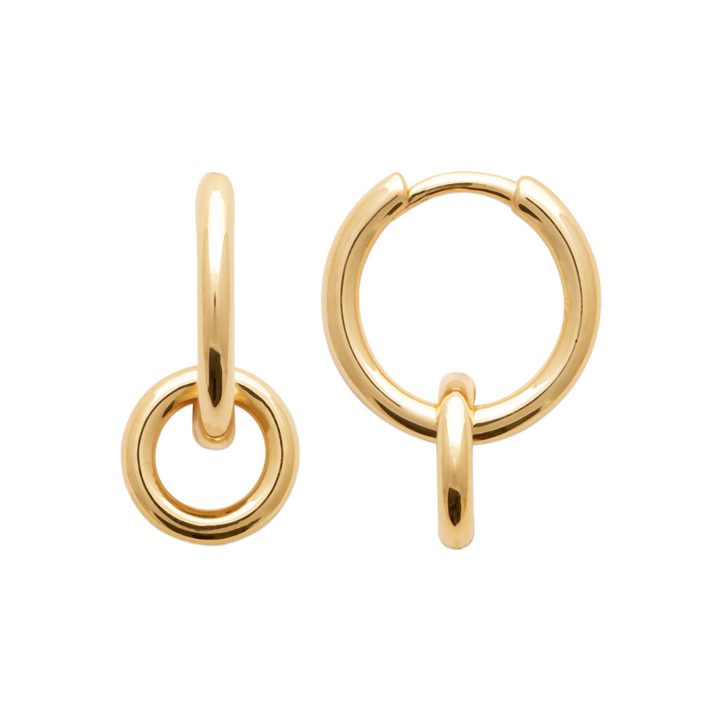 Burren Jewellery 18k gold plated yelena earrings side