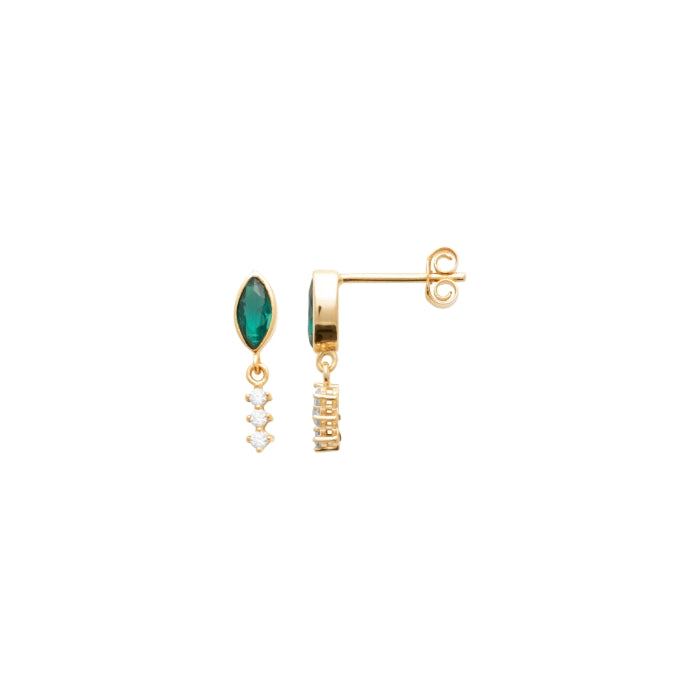 Burren Jewellery 18k gold plate until next time earrings side