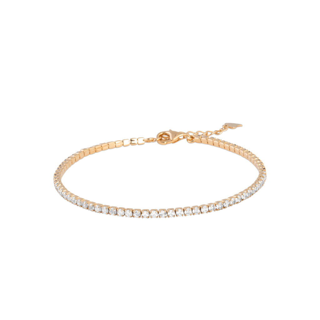 Burren Jewellery anyone for tennis 18k gold plated bracelet circle