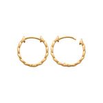 Burren jeweller 18k gold plated Rise to the occasion hoop earrings small chain hoops alt 1