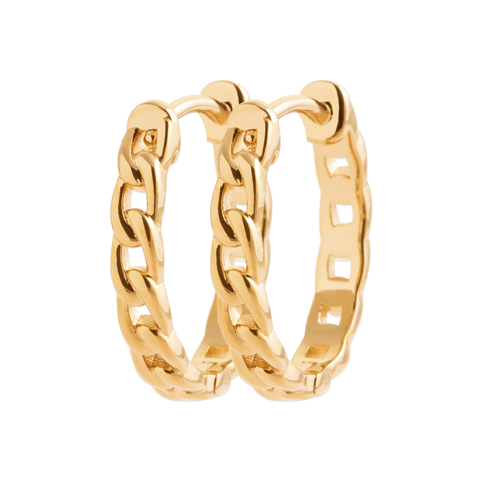 Burren jeweller 18k gold plated Rise to the occasion hoop earrings small chunky hoops 