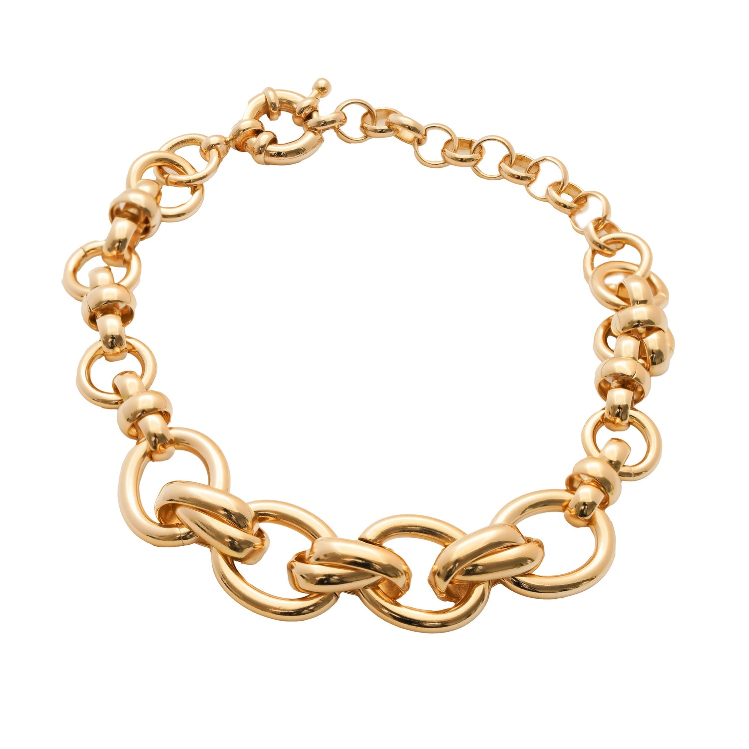 Burren jewellery 18k gold plated bracelet multi link