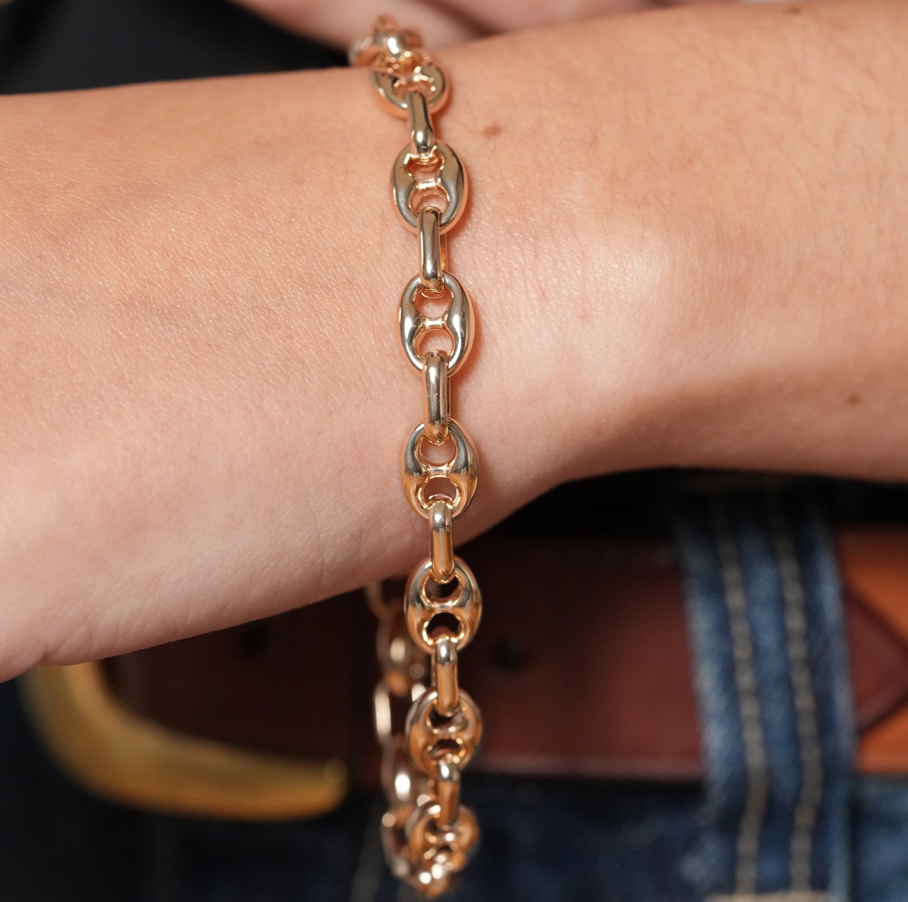 Burren jewellery 18k gold bracelet Chunky Loops