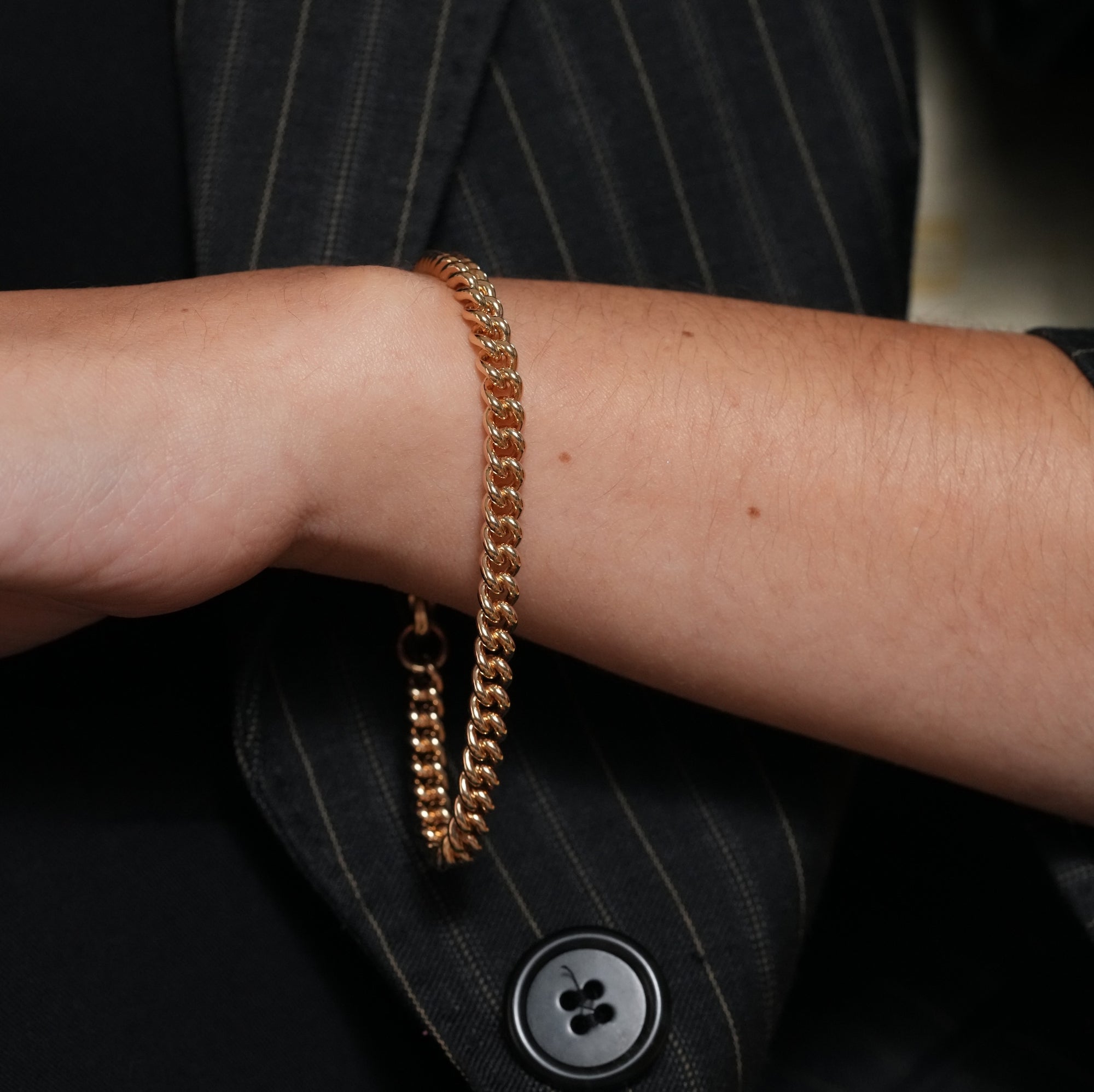 Burren jewellery gold chain bracelet min