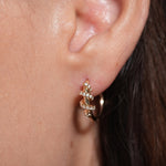 Burren jewellery 18k gold fancy wrap hooped earrings
