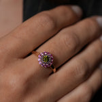 Burren jewellery 18k gold intricate flower ring