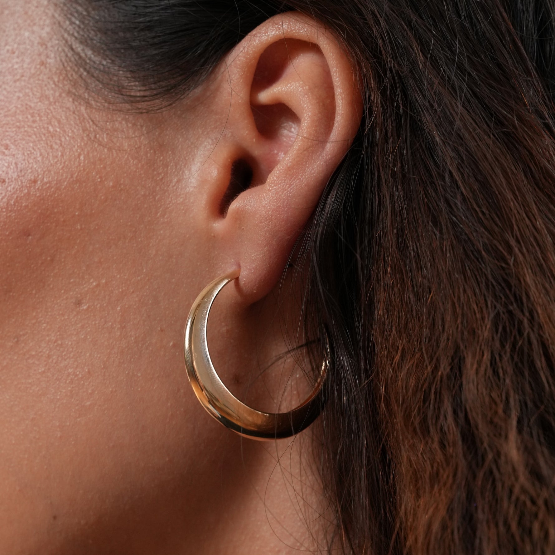 Burren jewellery 18k dramatic gold hoops 