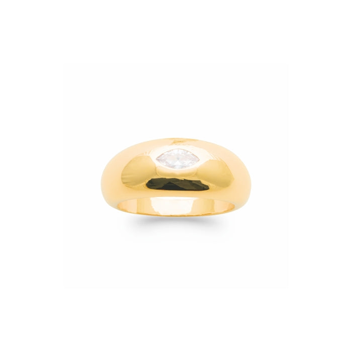 Burren jewellery 18k gold pate hidden treasure ring alt